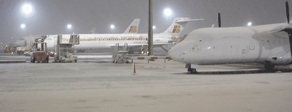 Vuelos desviados del aeropuerto de Barajas en Madrid debido al mal tiempo